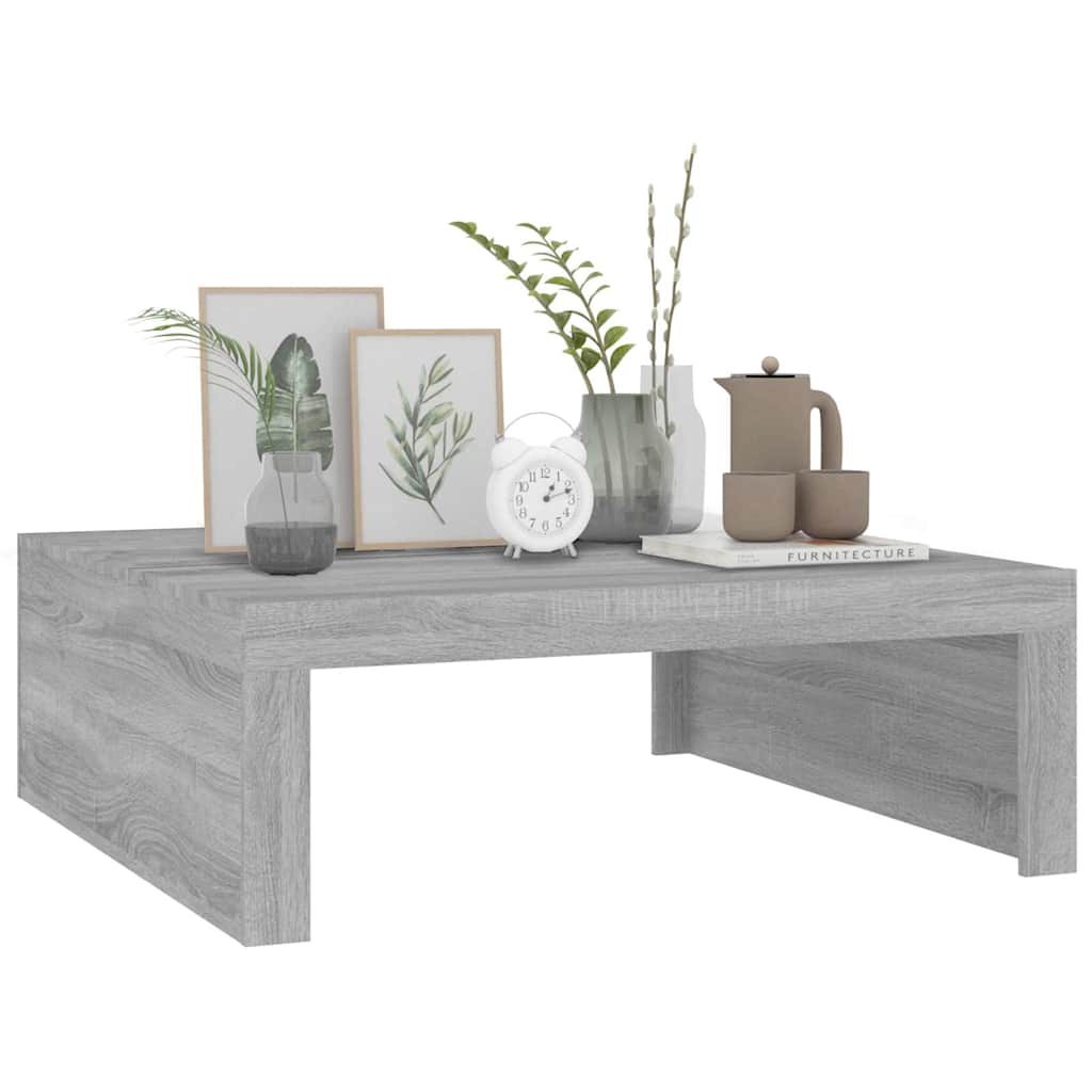 Tavolino Salotto Grigio Sonoma 100x100x35 cm Legno Multistrato | homemem39