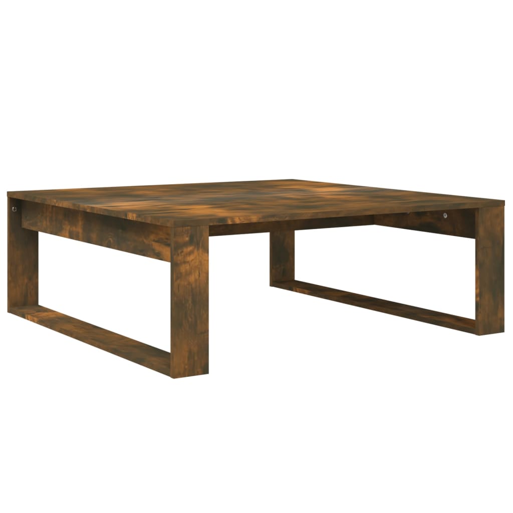 Tavolino da Salotto Rovere Fumo 100x100x35 cm Legno Multistrato | homemem39