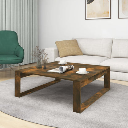Tavolino da Salotto Rovere Fumo 100x100x35 cm Legno Multistrato
