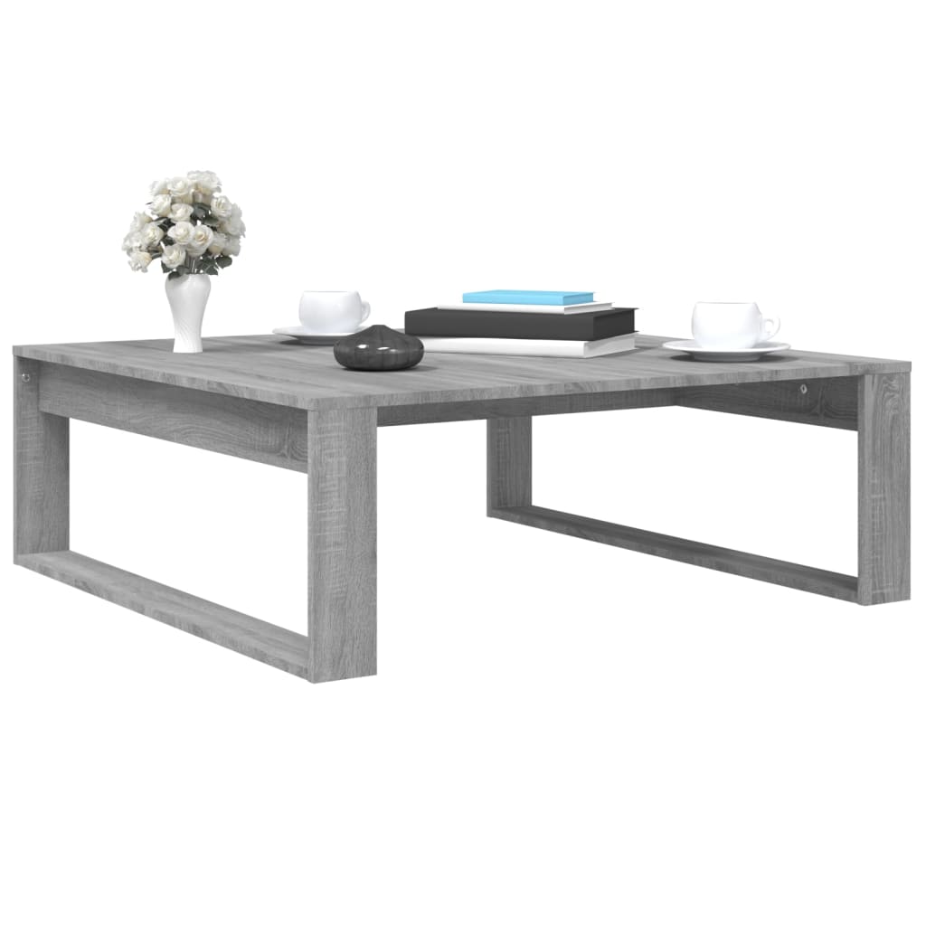 Tavolino Salotto Grigio Sonoma 100x100x35 cm Legno Multistrato | homemem39