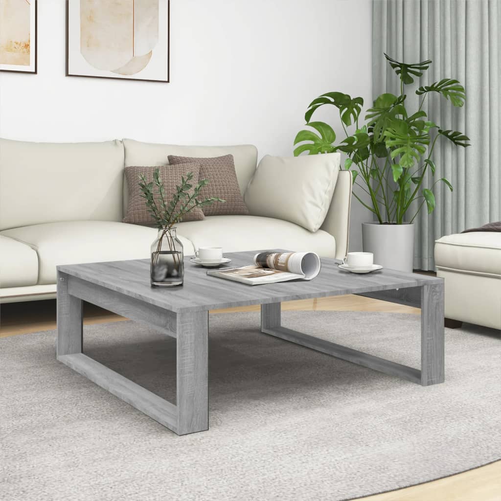 Tavolino Salotto Grigio Sonoma 100x100x35 cm Legno Multistrato | homemem39