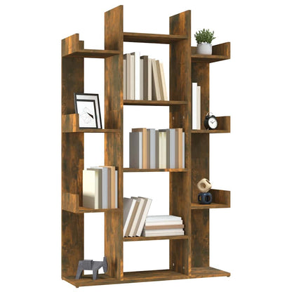 Libreria Rovere Fumo 86x25,5x140 cm in Legno Multistrato | homemem39