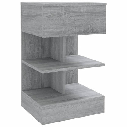 Comodino Grigio Sonoma 40x35x65 cm in Legno Multistrato - homemem39