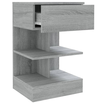 Comodino Grigio Sonoma 40x35x65 cm in Legno Multistrato - homemem39