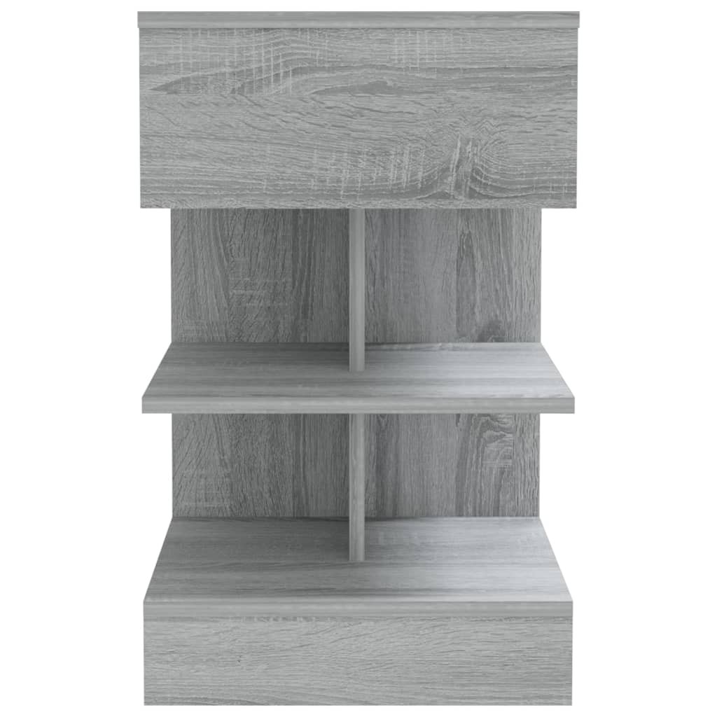 Comodino Grigio Sonoma 40x35x65 cm in Legno Multistrato - homemem39