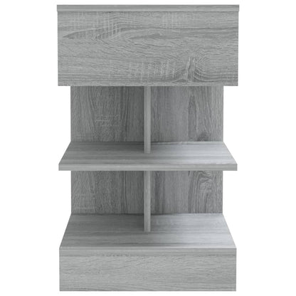 Comodino Grigio Sonoma 40x35x65 cm in Legno Multistrato - homemem39