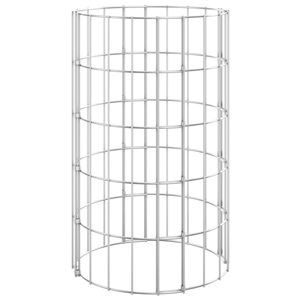 Fioriere Gabbione Circolare 3 pz in Acciaio Zincato Ø30x50 cm | homemem39