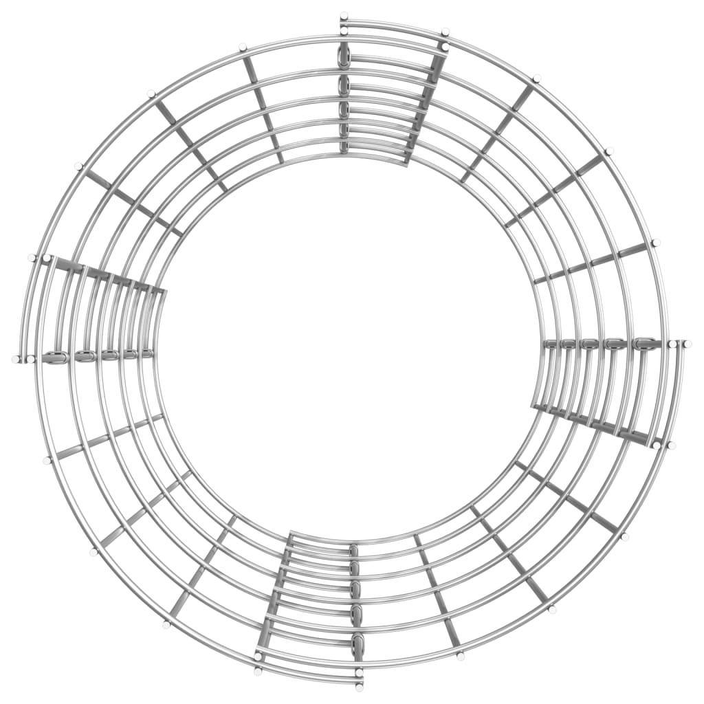 Fioriere Gabbione Circolare 3 pz in Acciaio Zincato Ø30x50 cm | homemem39