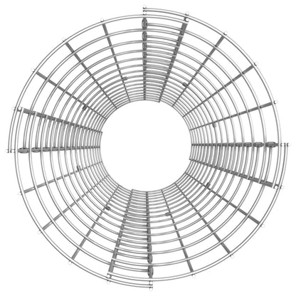 Fioriere Gabbione Circolare 3 pz in Acciaio Zincato Ø30x150 cm - homemem39