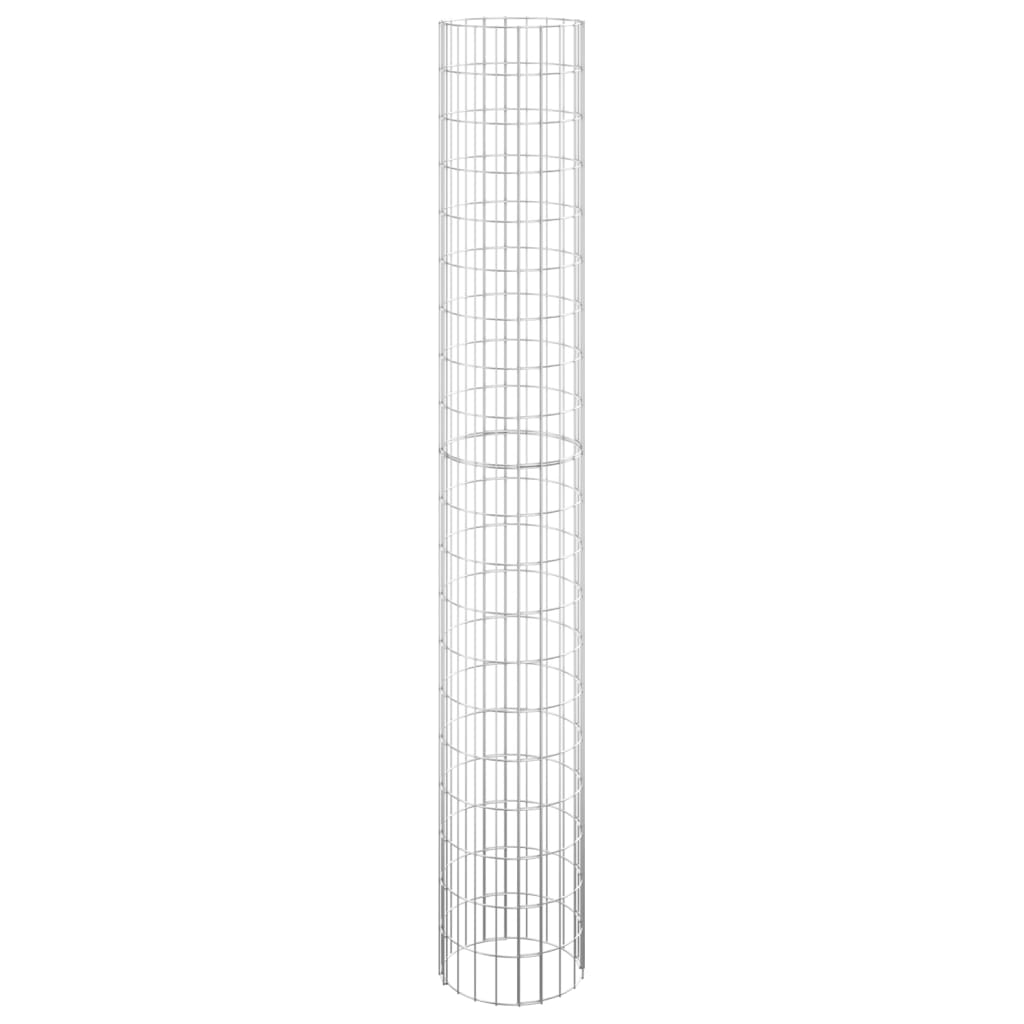 Fioriere Gabbione Circolare 3 pz in Acciaio Zincato Ø30x200 cm - homemem39