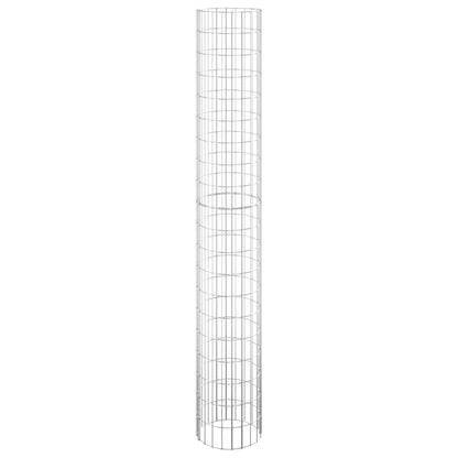 Fioriere Gabbione Circolare 3 pz in Acciaio Zincato Ø30x200 cm - homemem39