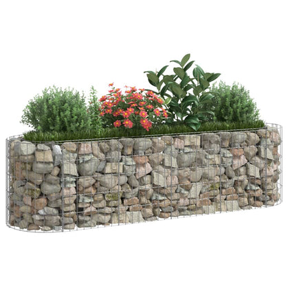 Gabbione con Letto Rialzato in Acciaio Zincato 190x50x50 cm | homemem39