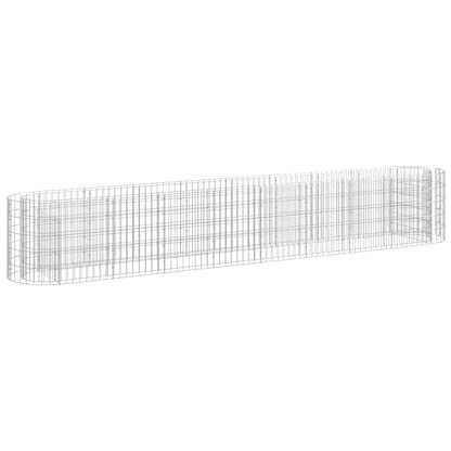 Gabbione con Letto Rialzato in Acciaio Zincato 330x50x50 cm | homemem39
