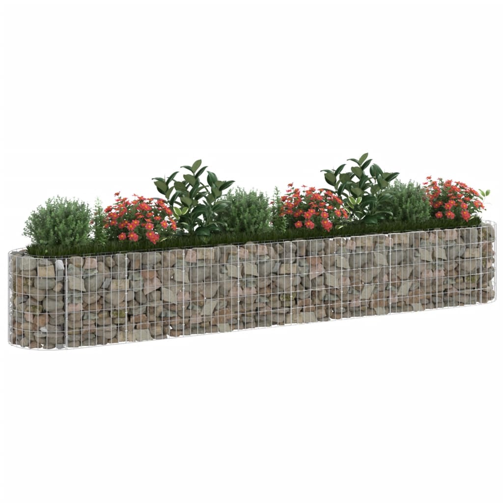 Gabbione con Letto Rialzato in Acciaio Zincato 330x50x50 cm | homemem39