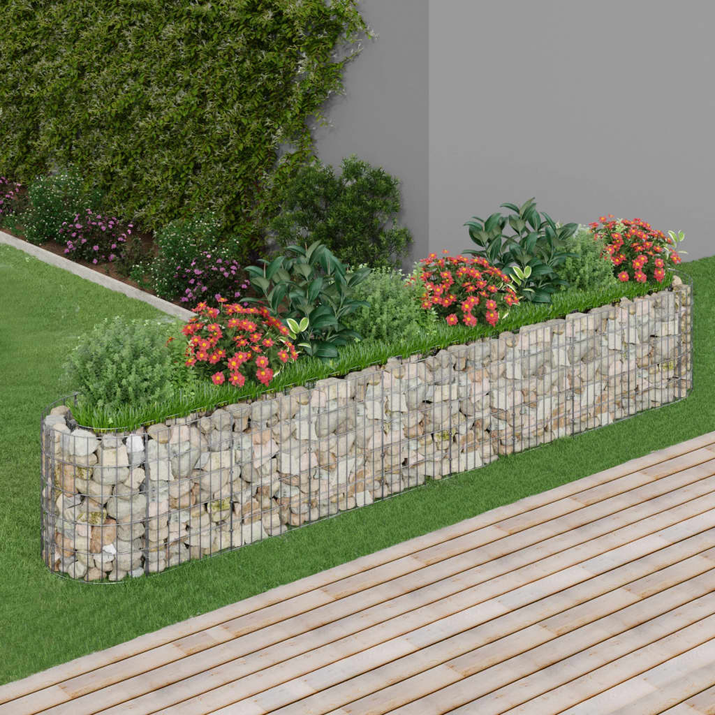 Gabbione con Letto Rialzato in Acciaio Zincato 330x50x50 cm | homemem39