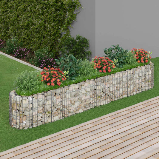 Gabbione con Letto Rialzato in Acciaio Zincato 330x50x50 cm | homemem39