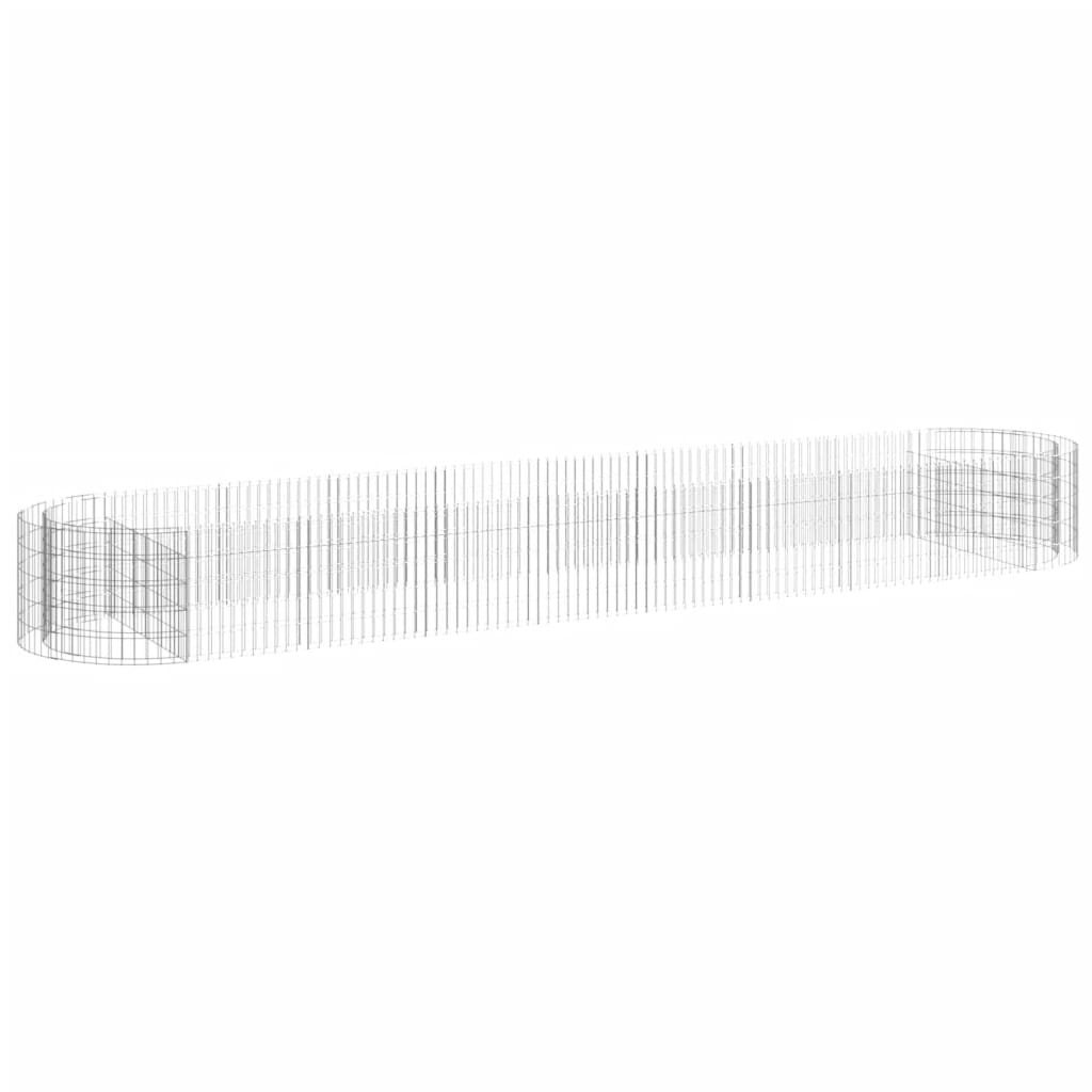 Gabbione con Letto Rialzato in Ferro Zincato 500x100x50 cm - homemem39