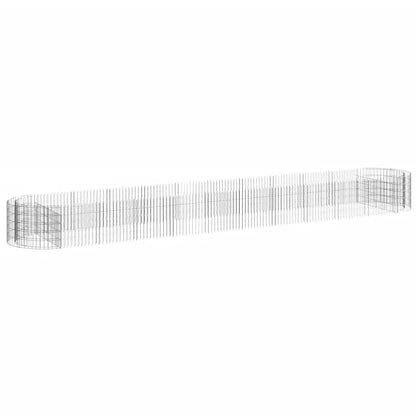 Gabbione con Letto Rialzato in Ferro Zincato 600x100x50 cm - homemem39