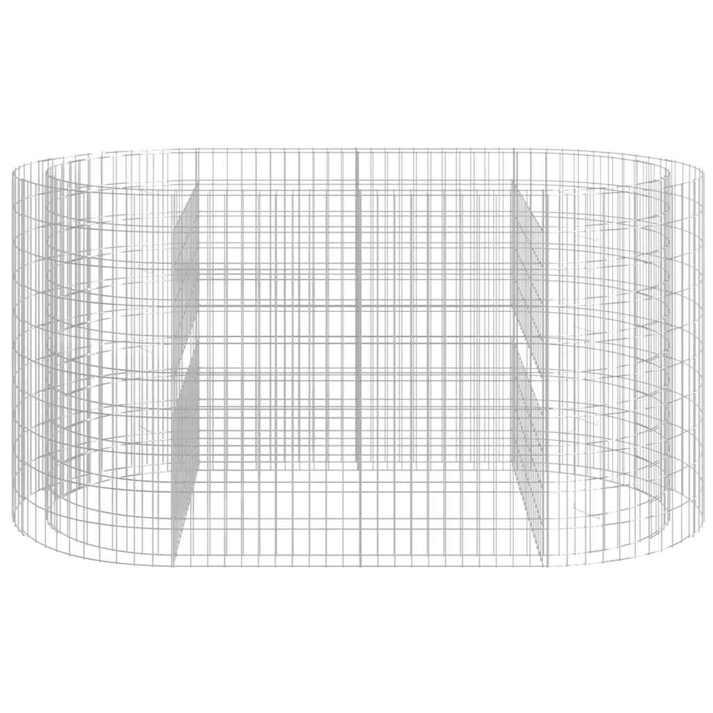 Gabbione con Letto Rialzato in Ferro Zincato 200x100x100 cm
