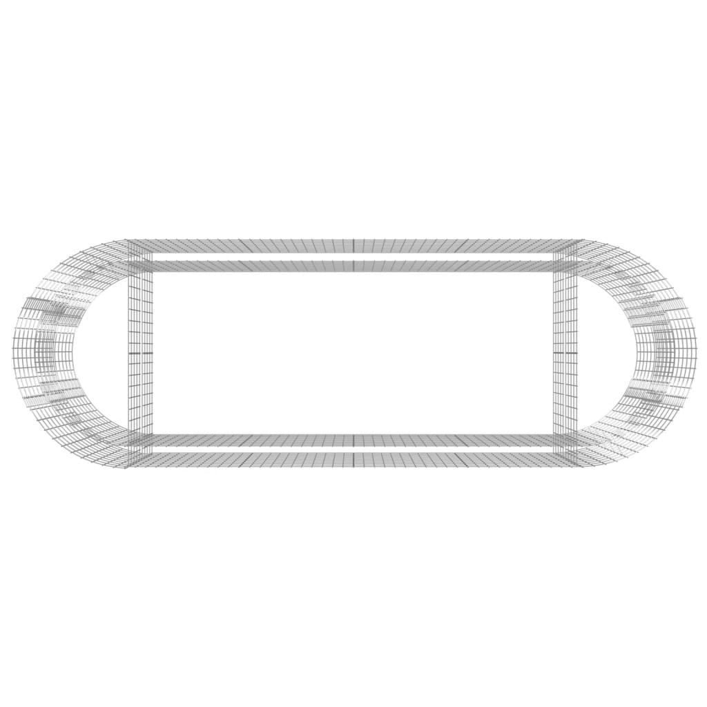 Gabbione con Letto Rialzato in Ferro Zincato 300x100x100 cm - homemem39