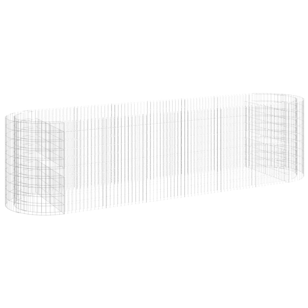 Gabbione con Letto Rialzato in Ferro Zincato 400x100x100 cm - homemem39