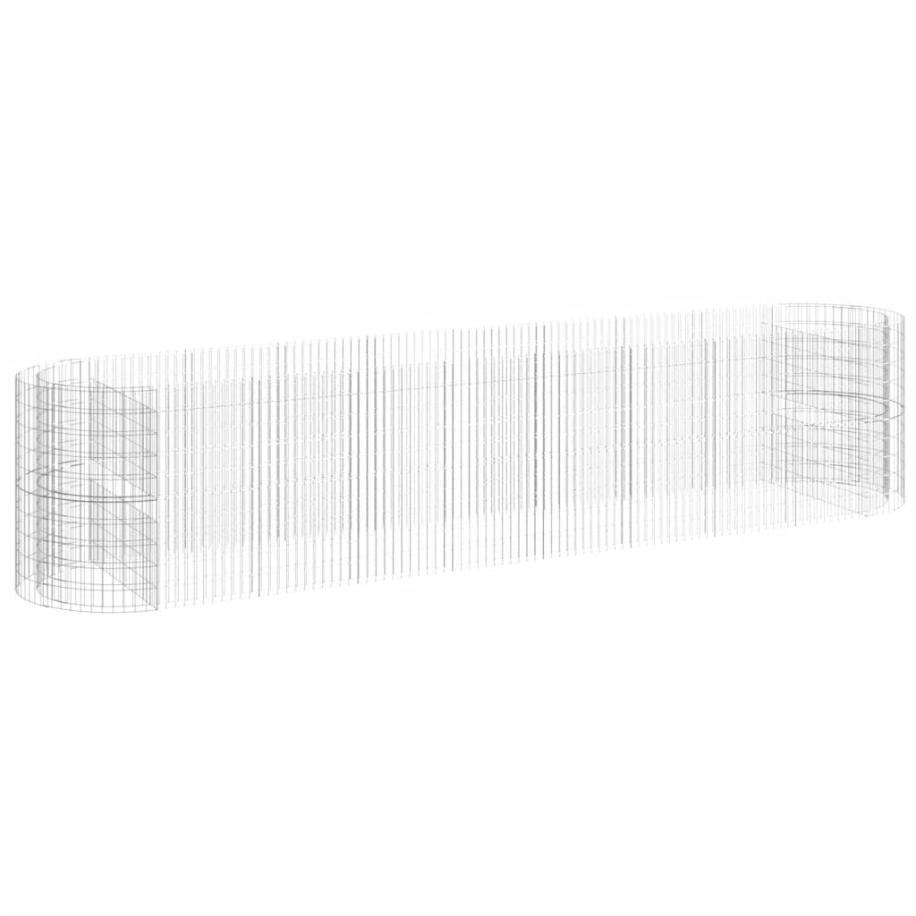 Gabbione con Letto Rialzato in Ferro Zincato 500x100x100 cm - homemem39