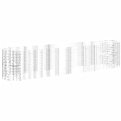 Gabbione con Letto Rialzato in Ferro Zincato 500x100x100 cm - homemem39