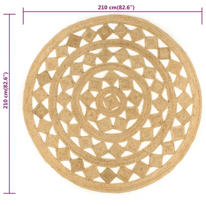Tappeto Lavorato a Mano in Juta Intrecciata 210 cm | homemem39