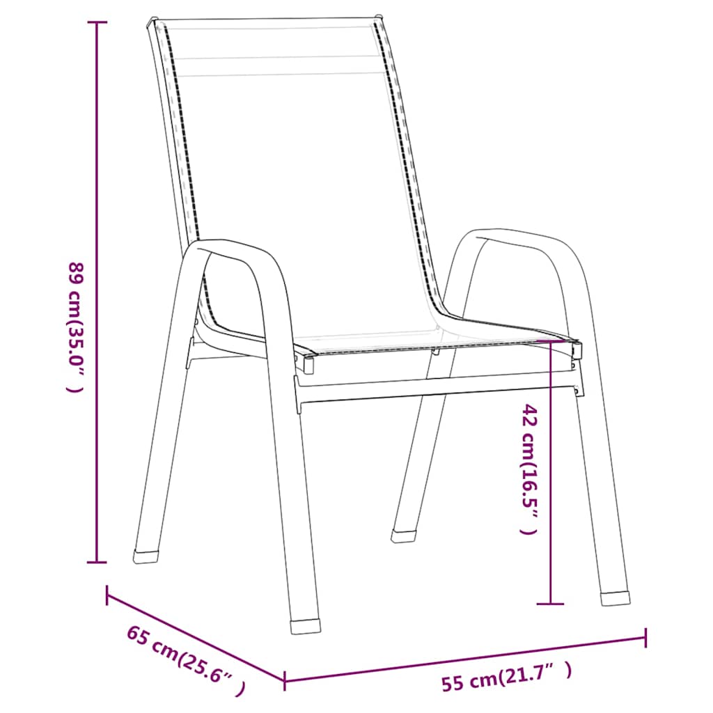 Set da Pranzo da Giardino 5 pz Marrone e Nero | homemem39