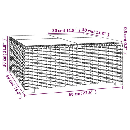 Set Mobili da Giardino 6 pz con Cuscini in Polyrattan Nero | homemem39
