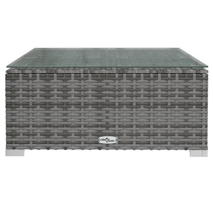 Set Divani da Giardino 7 pz con Cuscini in Polyrattan Grigio | homemem39