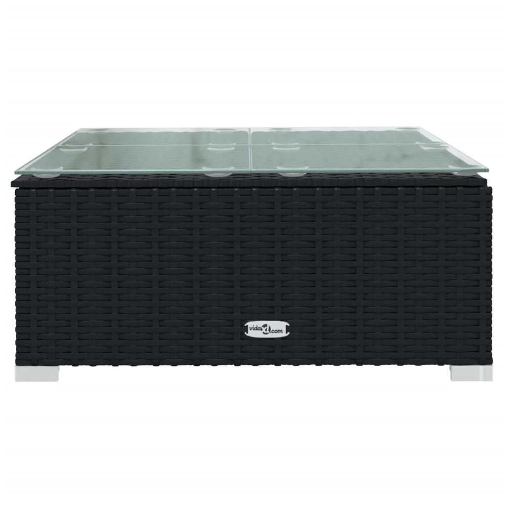 Set Divani da Giardino 7 pz con Cuscini in Polyrattan Nero | homemem39