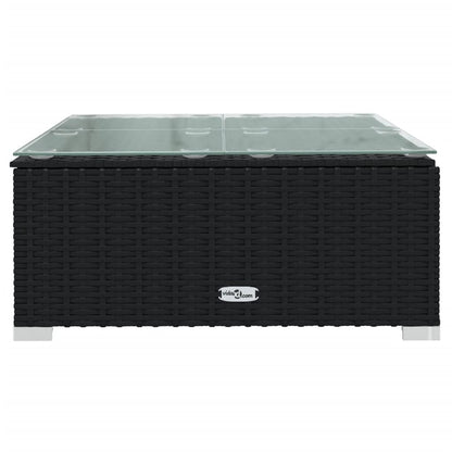 Set Divani da Giardino 7 pz con Cuscini in Polyrattan Nero | homemem39