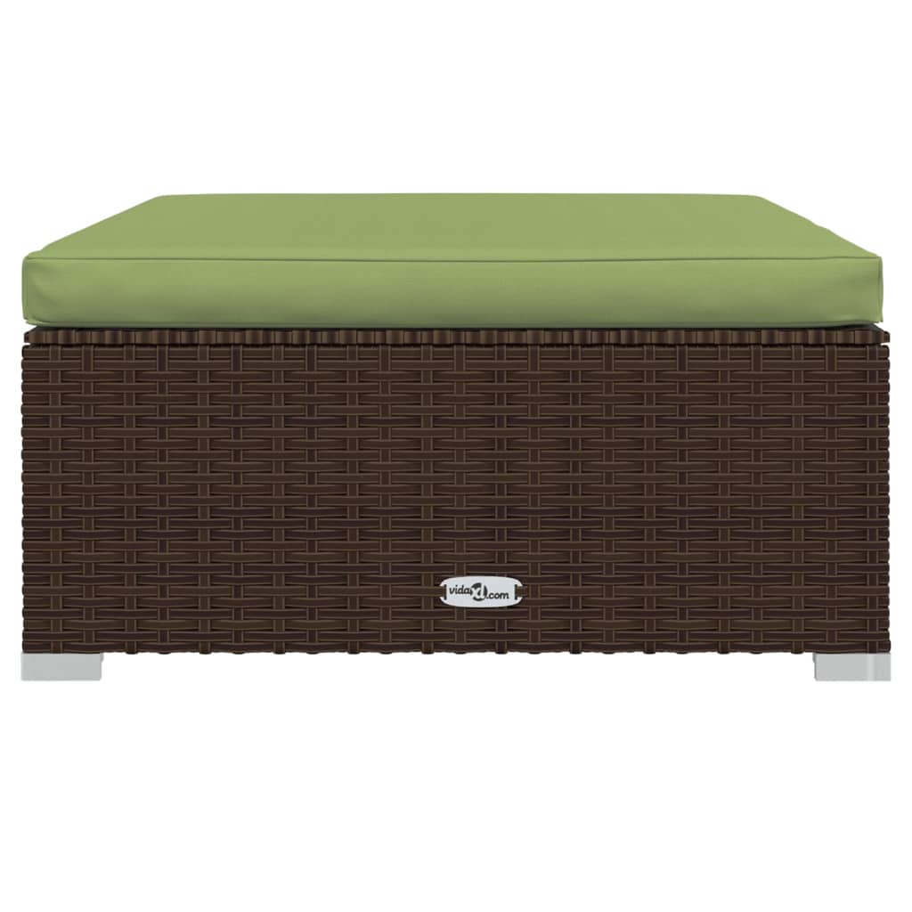 Set Divani da Giardino 6 pz con Cuscini in Polyrattan Marrone | homemem39