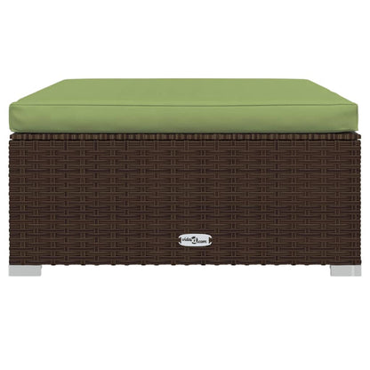 Set Divani da Giardino 7 pz con Cuscini in Polyrattan Marrone | homemem39