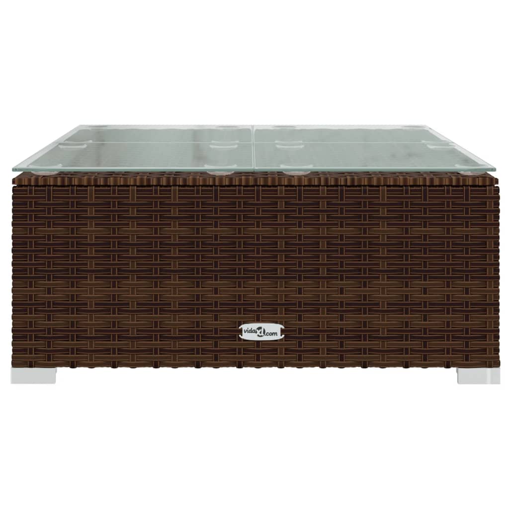 Set Divani da Giardino 7 pz con Cuscini in Polyrattan Marrone | homemem39