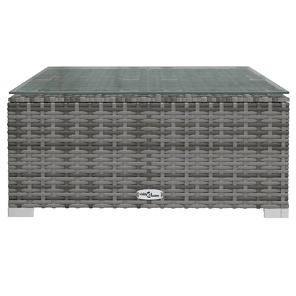 Set Divani da Giardino 7 pz con Cuscini in Polyrattan Grigio | homemem39
