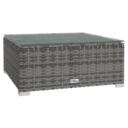 Set Divani da Giardino 7 pz con Cuscini in Polyrattan Grigio | homemem39