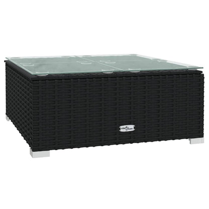Set Divani da Giardino 10 pz con Cuscini in Polyrattan Nero | homemem39