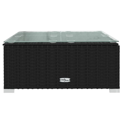 Set Divani da Giardino 5 pz con Cuscini in Polyrattan Nero | homemem39