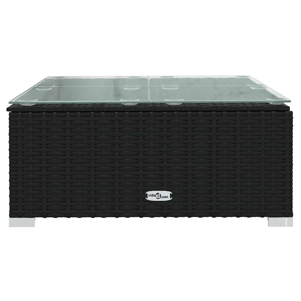 Set Divani da Giardino 6 pz con Cuscini in Polyrattan Nero
