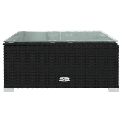 Set Divani da Giardino 6 pz con Cuscini in Polyrattan Nero