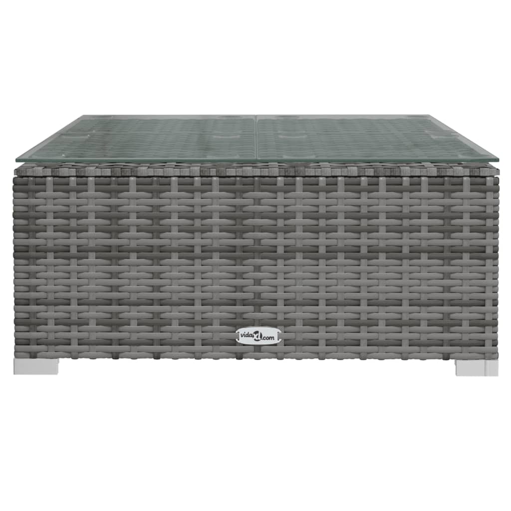 Set Divani da Giardino 9 pz con Cuscini in Polyrattan Grigio | homemem39