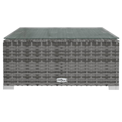 Set Divani da Giardino 9 pz con Cuscini in Polyrattan Grigio | homemem39