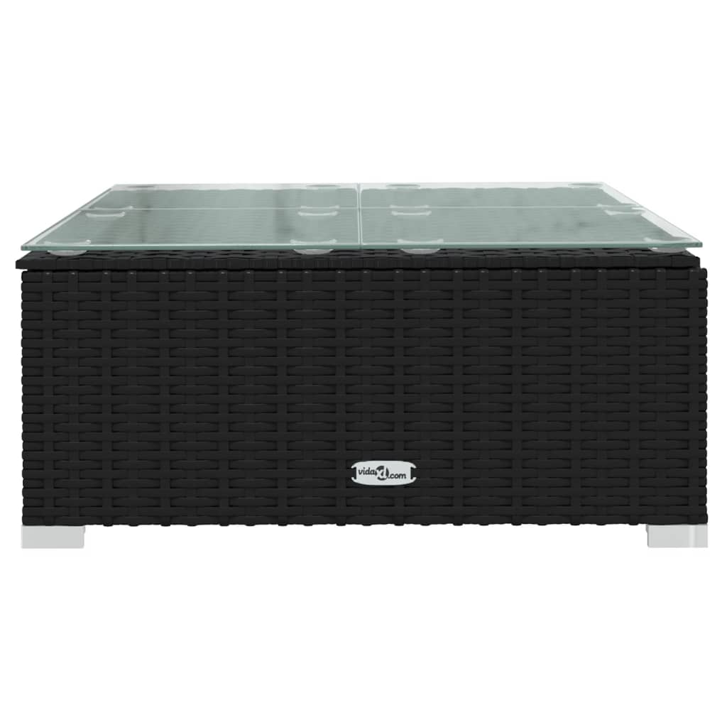 Set Divani da Giardino 9 pz con Cuscini in Polyrattan Nero | homemem39