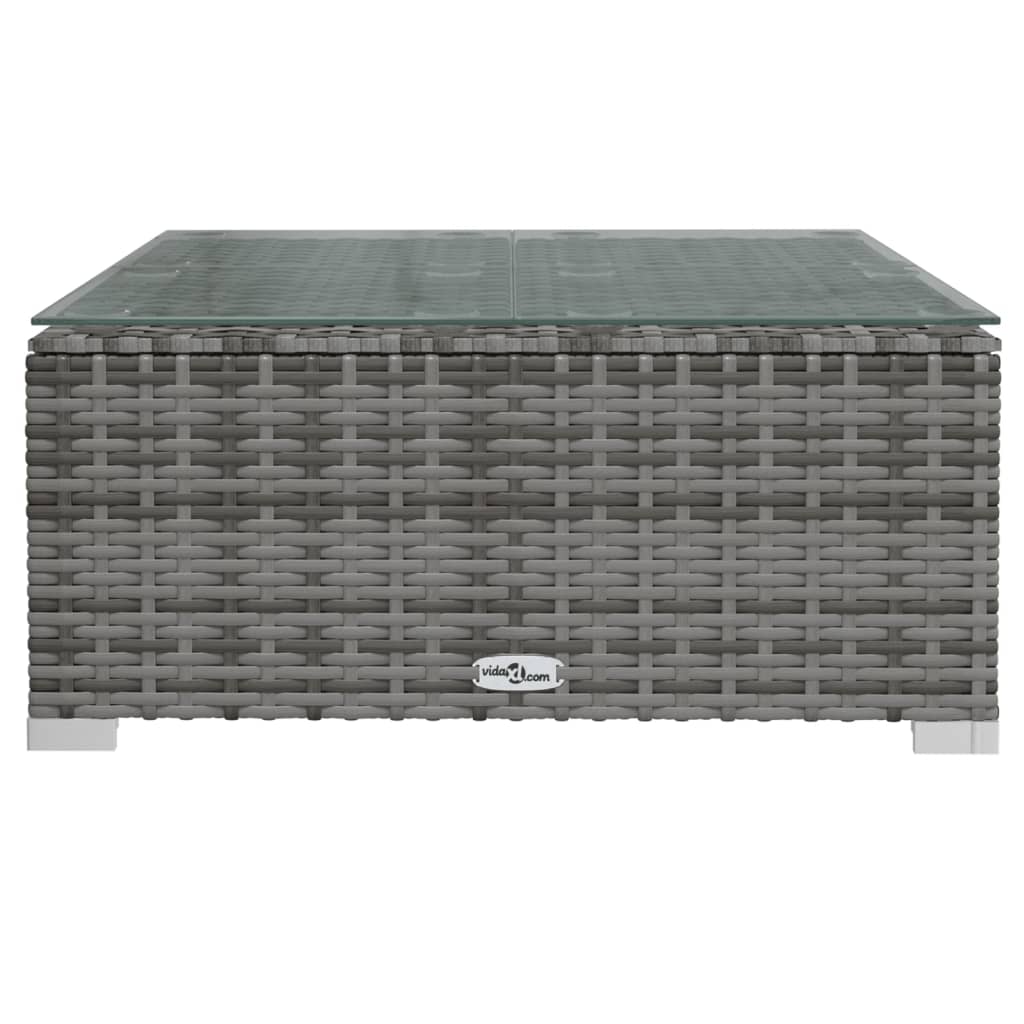 Set Divani da Giardino 11 pz con Cuscini in Polyrattan Grigio | homemem39