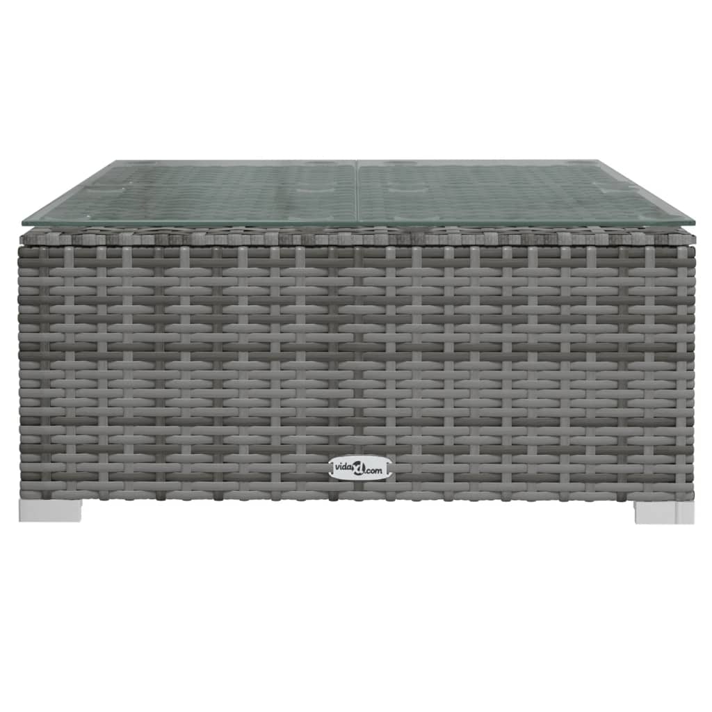 Set Divani da Giardino 9 pz con Cuscini in Polyrattan Grigio | homemem39