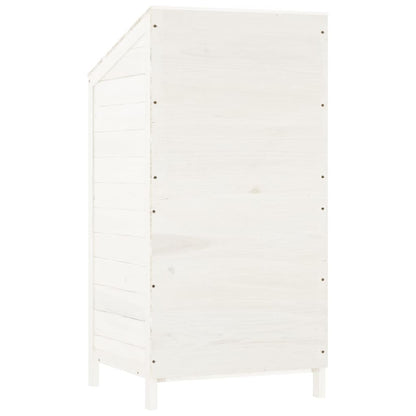 Capanno da Giardino Bianco 55x52x112 cm Legno Massello di Abete - homemem39