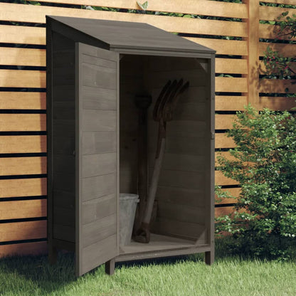 Capanno da Giardino Antracite 55x52x112 cm Legno Massello Abete - homemem39