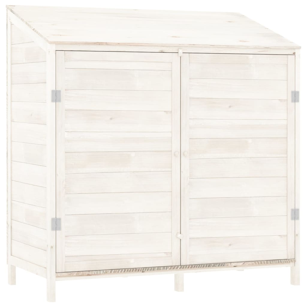 Capanno da Giardino Bianco 102x52x112cm Legno Massello di Abete | homemem39